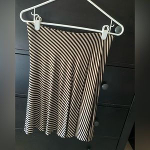 Ann Taylor cotton jersey striped skirt